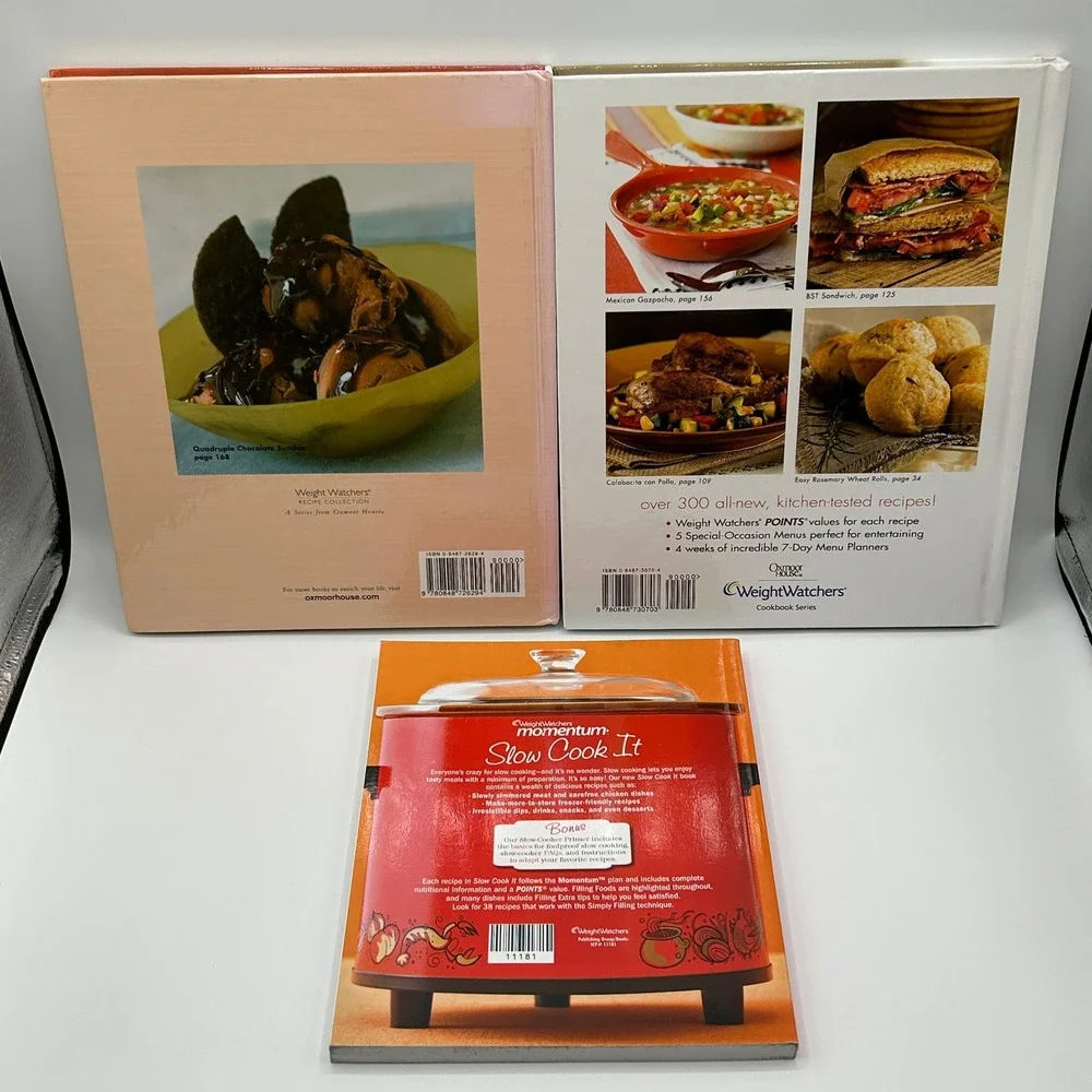 Weight Watchers Cookbook Lot of 3 Shortcut Annual Recipes 2007 Slow‎ Cook It